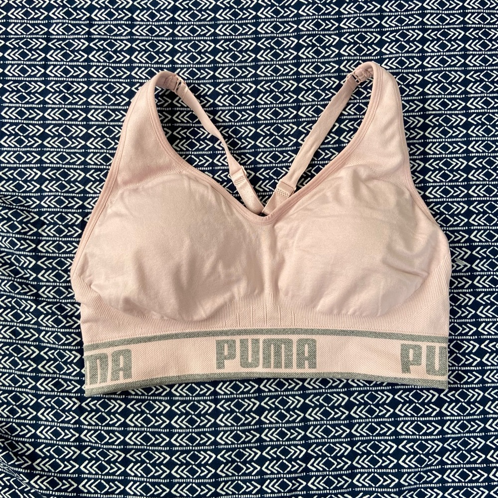 light pink puma sport bra